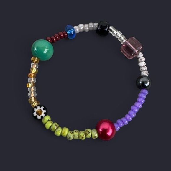 Boho Mixed Bead Bracelet Stack - 4pcs - Picture 3 of 7